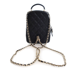 Chanel Mini CC Quilted Caviar Leather Backpack