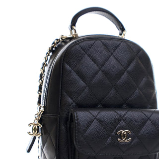 Chanel Mini CC Quilted Caviar Leather Backpack