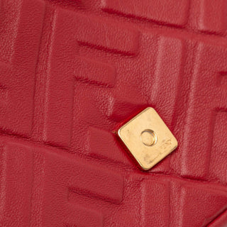Fendi Zucca Embossed Leather Baguette Satchel