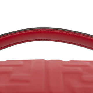 Fendi Zucca Embossed Leather Baguette Satchel
