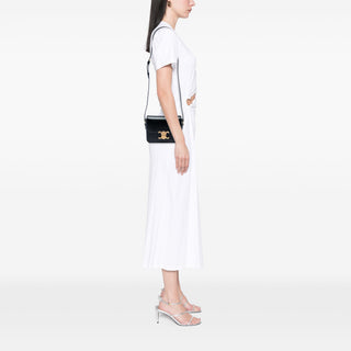 Celine Teen Shiny Calfskin Triomphe Crossbody