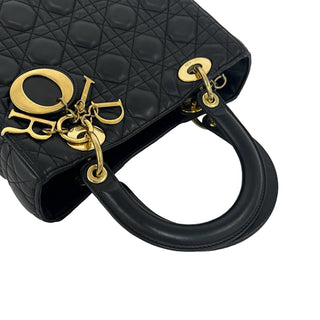 Dior Medium Lambskin Cannage Lady Dior