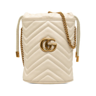 Gucci Small GG Marmont Matelasse Calfskin Bucket Bag