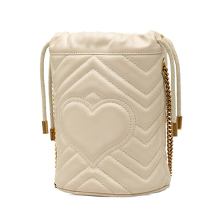 Gucci Small GG Marmont Matelasse Calfskin Bucket Bag