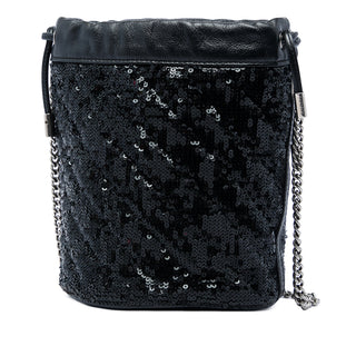Gucci Small GG Marmont Sequined Diagonal Matelasse Calfskin Bucket Bag