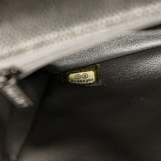 Chanerl Mini Rectangular Classic Metallic Caviar Single Flap