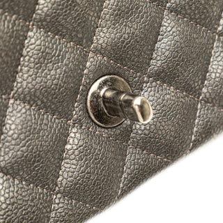 Chanerl Mini Rectangular Classic Metallic Caviar Single Flap
