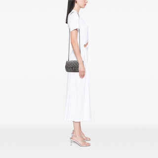 Chanerl Mini Rectangular Classic Metallic Caviar Single Flap