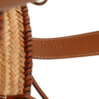 LOEWE Small Raffia Anagram Basket Tote
