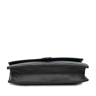 Ysl Grain De Poudre Chevron Monogram Envelope Chain Wallet