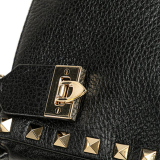 Valentino Small Pebbled Calfskin Rockstud Satchel
