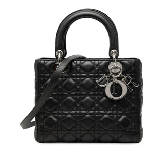 Dior Medium Lambskin Cannage Lady Dior