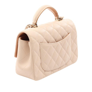 Chanel Mini Rectangular Classic Lambskin Top Handle Flap