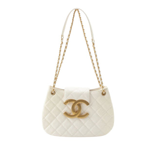Chanel CC Quilted Lambskin Shoulder Bag