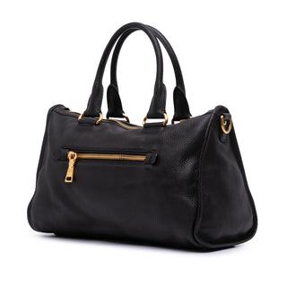 Prada Vitello Daino Zip Top Satchel