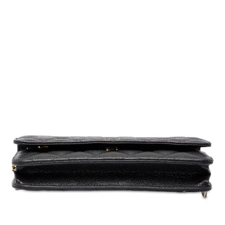 Chanel CC Quilted Caviar Wallet on Chain