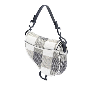Dior Mini Sequin and Beads Embellished Calfskin Saddle Bag