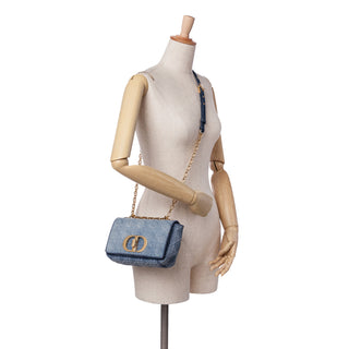 Dior Small Denim Cannage Caro Bag