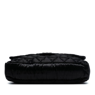 Chanel Extra Large CC Quilted Satin Single Flap