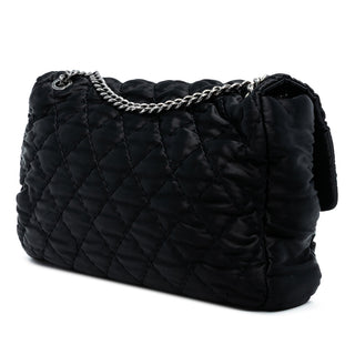 Chanel Extra Large CC Quilted Satin Single Flap