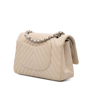 Chanel Medium Classic Chevron Lambskin Double Flap