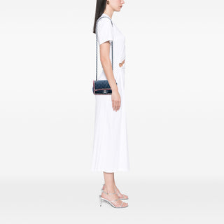 Chanel Mini Rectangular Classic Denim Braided Single Flap