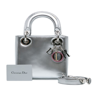 Lady Dior Mini Metallic Patent Lady