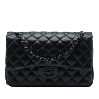 Chanel Jumbo Classic Lambskin So Black Double Flap