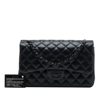 Chanel Jumbo Classic Lambskin So Black Double Flap