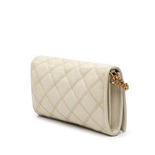 Ysl Quilted Lambskin Diamond Becky Chain Wallet
