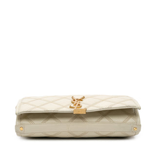 Ysl Quilted Lambskin Diamond Becky Chain Wallet