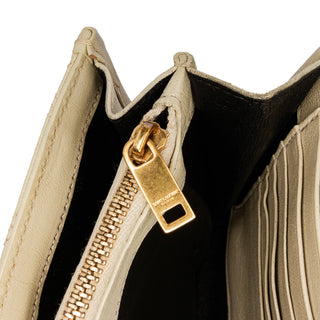 Ysl Quilted Lambskin Diamond Becky Chain Wallet