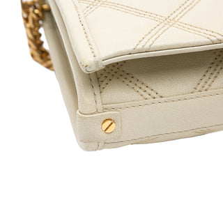 Ysl Quilted Lambskin Diamond Becky Chain Wallet