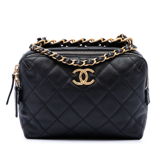 Chanel Mini CC Quilted Lambskin Bowling Bag