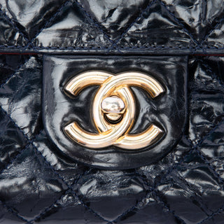 Chanel CC Quilted Aged Glazed Calfskin Accordion Flap