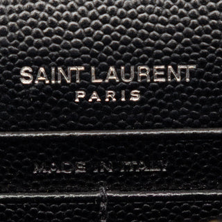 Saint Laurent Grain de Poudre Cassandre Envelope Chain Wallet