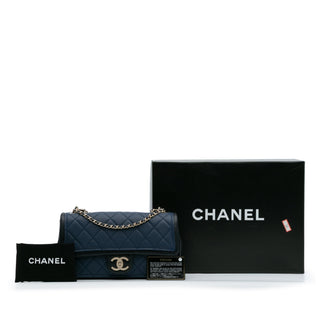 Chanel Medium Bicolor Calfskin Graphic Flap