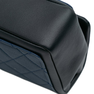 Chanel Medium Bicolor Calfskin Graphic Flap