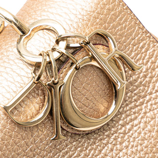 Dior Mini Metallic Grained Calfskin Be Dior Flap