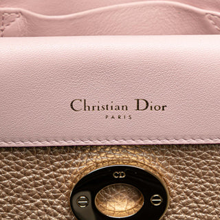 Dior Mini Metallic Grained Calfskin Be Dior Flap
