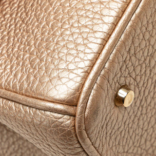 Dior Mini Metallic Grained Calfskin Be Dior Flap