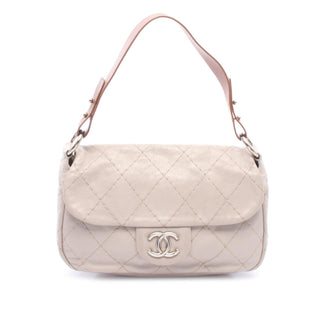 Chanel Glazed Calfskin Stitched On The Road Flap