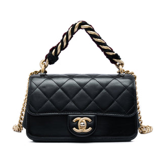 Chanel Mini Quilted Calfskin Straight Lined Flap
