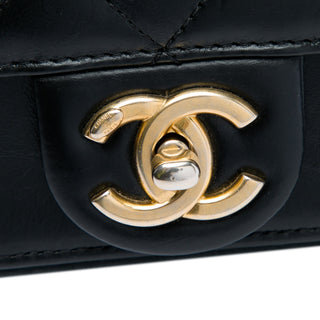 Chanel Mini Quilted Calfskin Straight Lined Flap