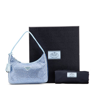 Prada Mini Satin Crystal Re-Edition 2000 Shoulder Bag