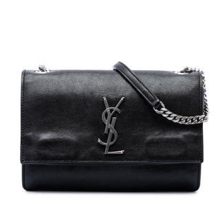 Saint Laurent Small Calfskin Monogram Sunset Crossbody