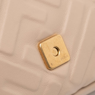 Fendi zuucca Embossed Leather Baguette Satchel