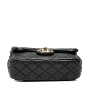 Chanel Mini Rectangular Lambskin Pearl Samba Single Flap