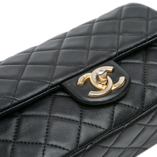 Chanel Mini Rectangular Lambskin Pearl Samba Single Flap