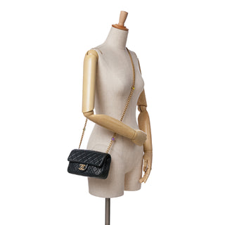 Chanel Mini Rectangular Lambskin Pearl Samba Single Flap